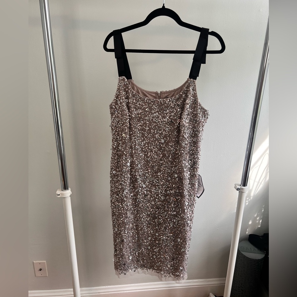 NWT Adrianna Papell Beaded Midi Dress - Picture 2 of 12